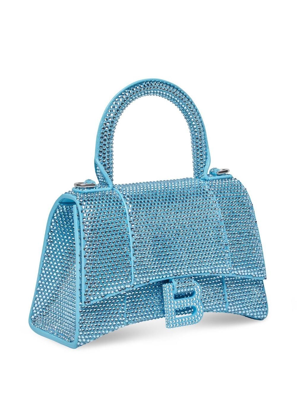 Ba*len*cia*ga hourglass crystal-embellished shoulder bag