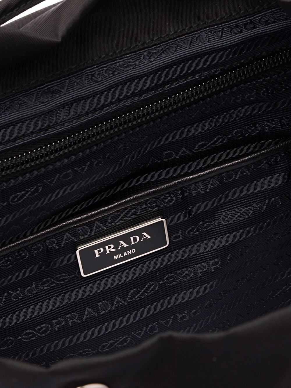 Pra*a logo-plaque backpack
