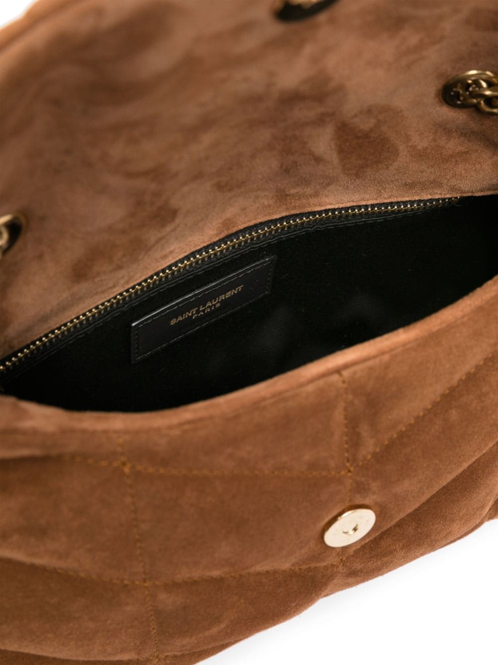 Saint Laurent Puffer Toy suede shoulder bag