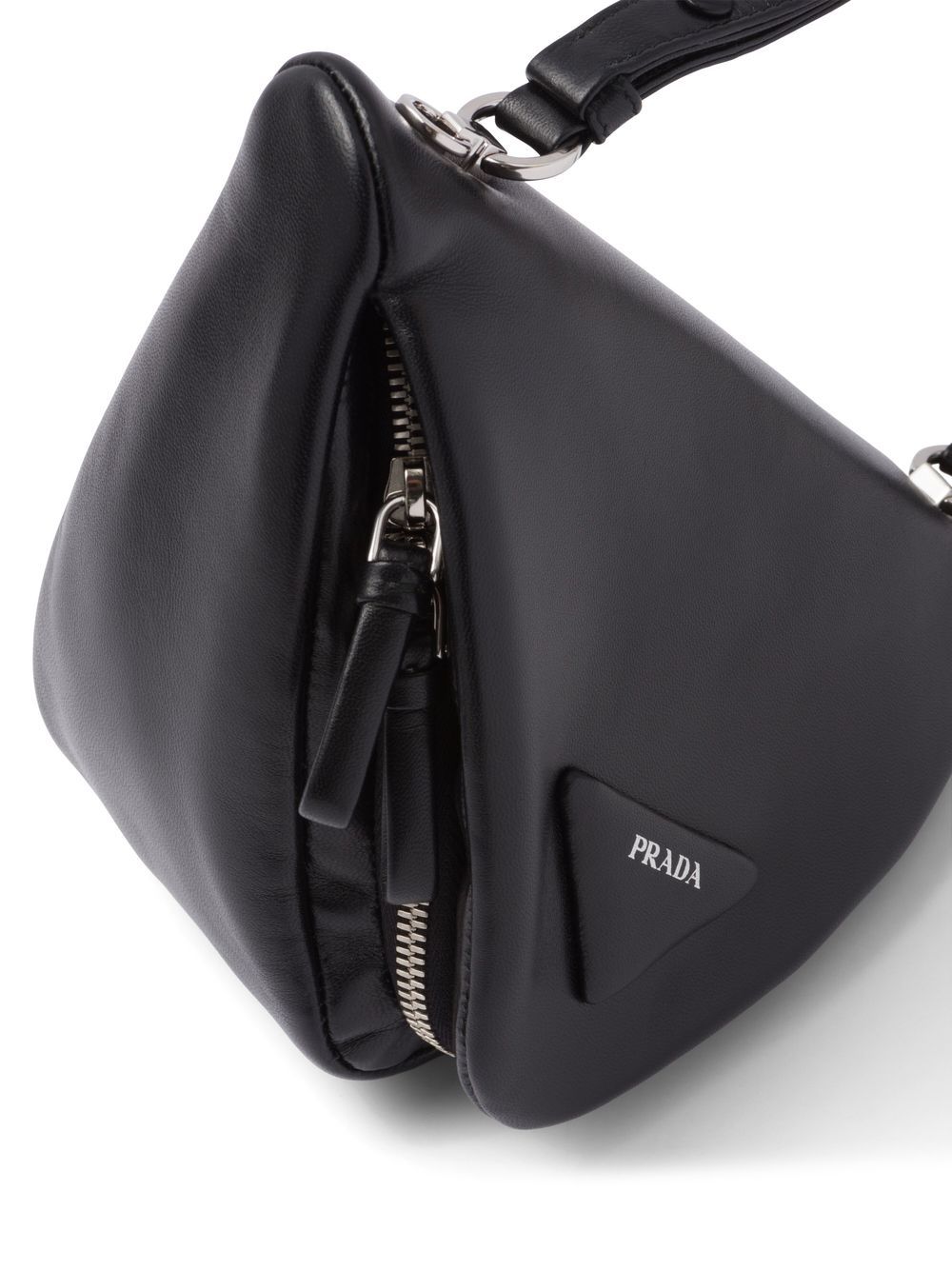 Pra*a triangle leather tote bag