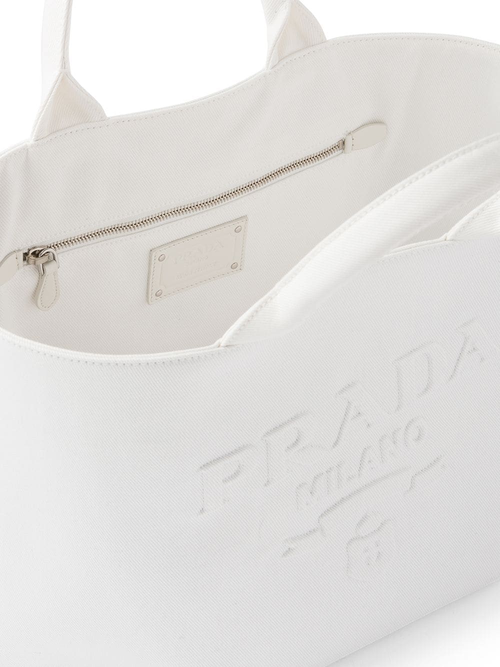 Pra*a embroidered-logo tote bag