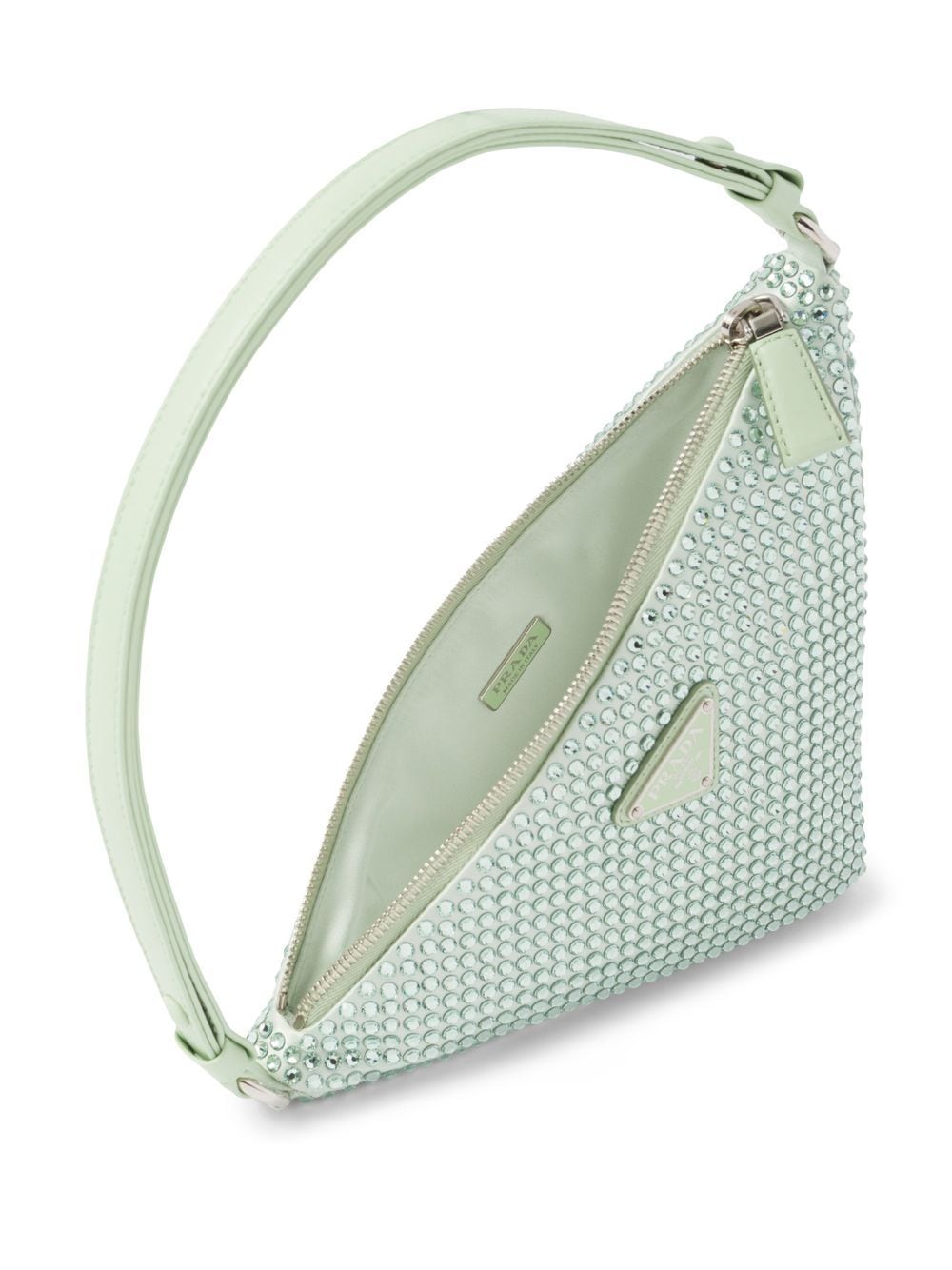 Pra*a triangle crystal-embellished mini bag