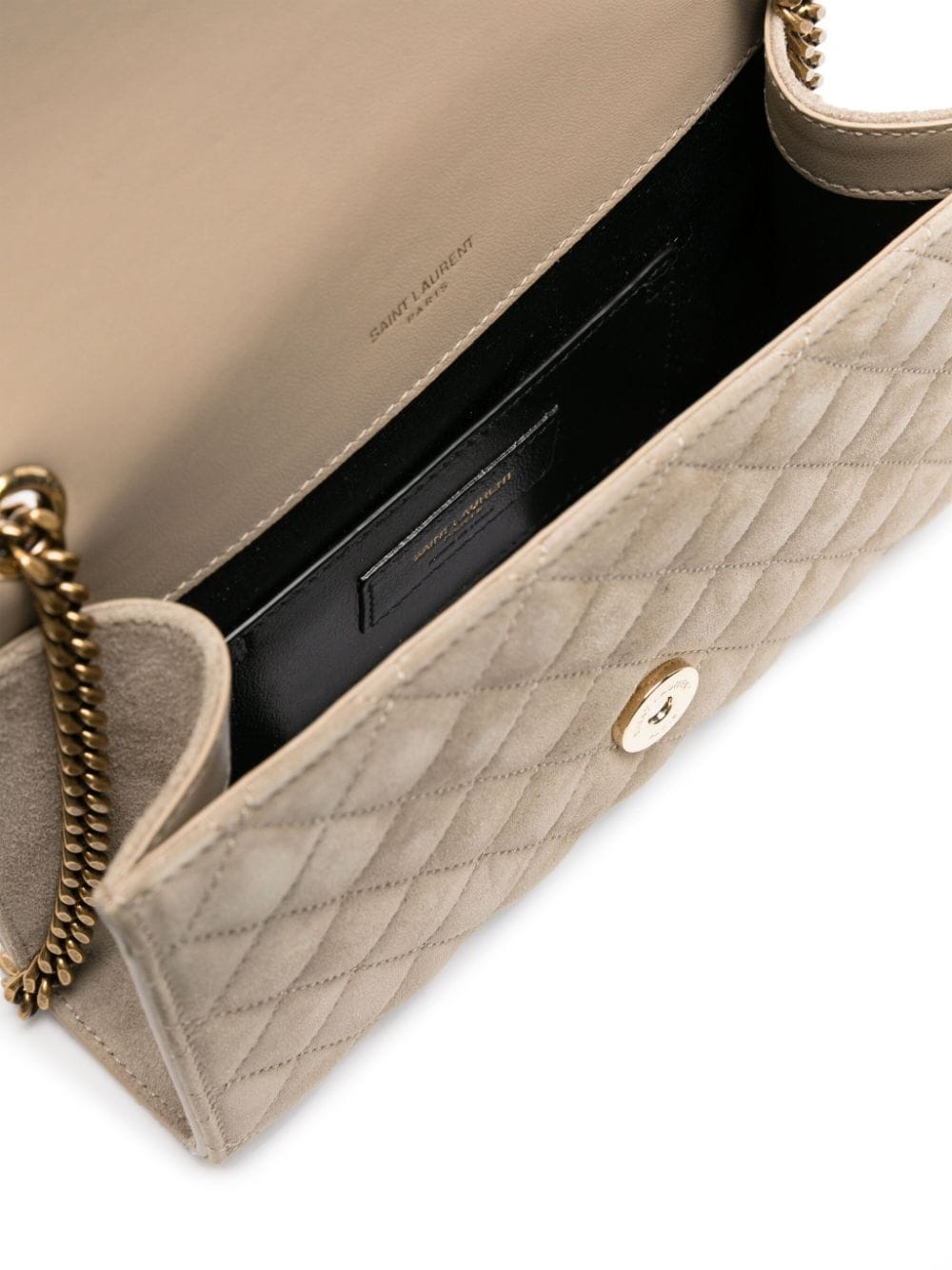 Saint Laurent small Envelope suede quilted shoulder bag