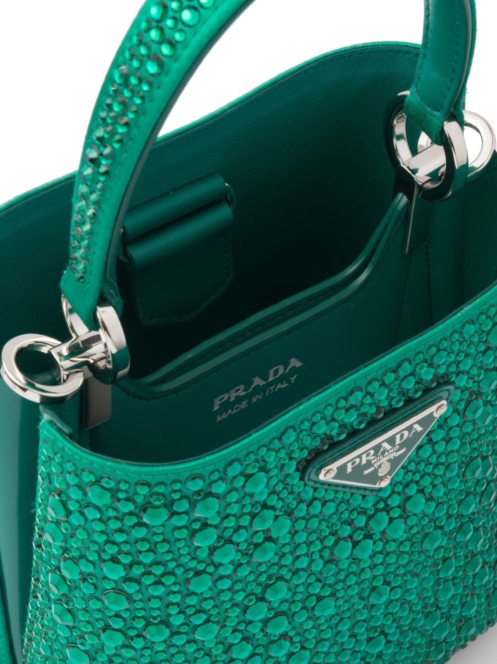 Pra*a panier crystal-embellished tote bag