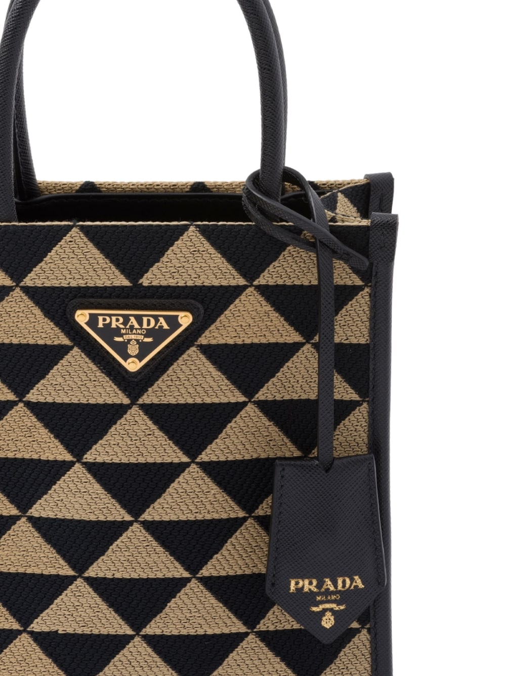 Pra*a symbole embroidered mini bag