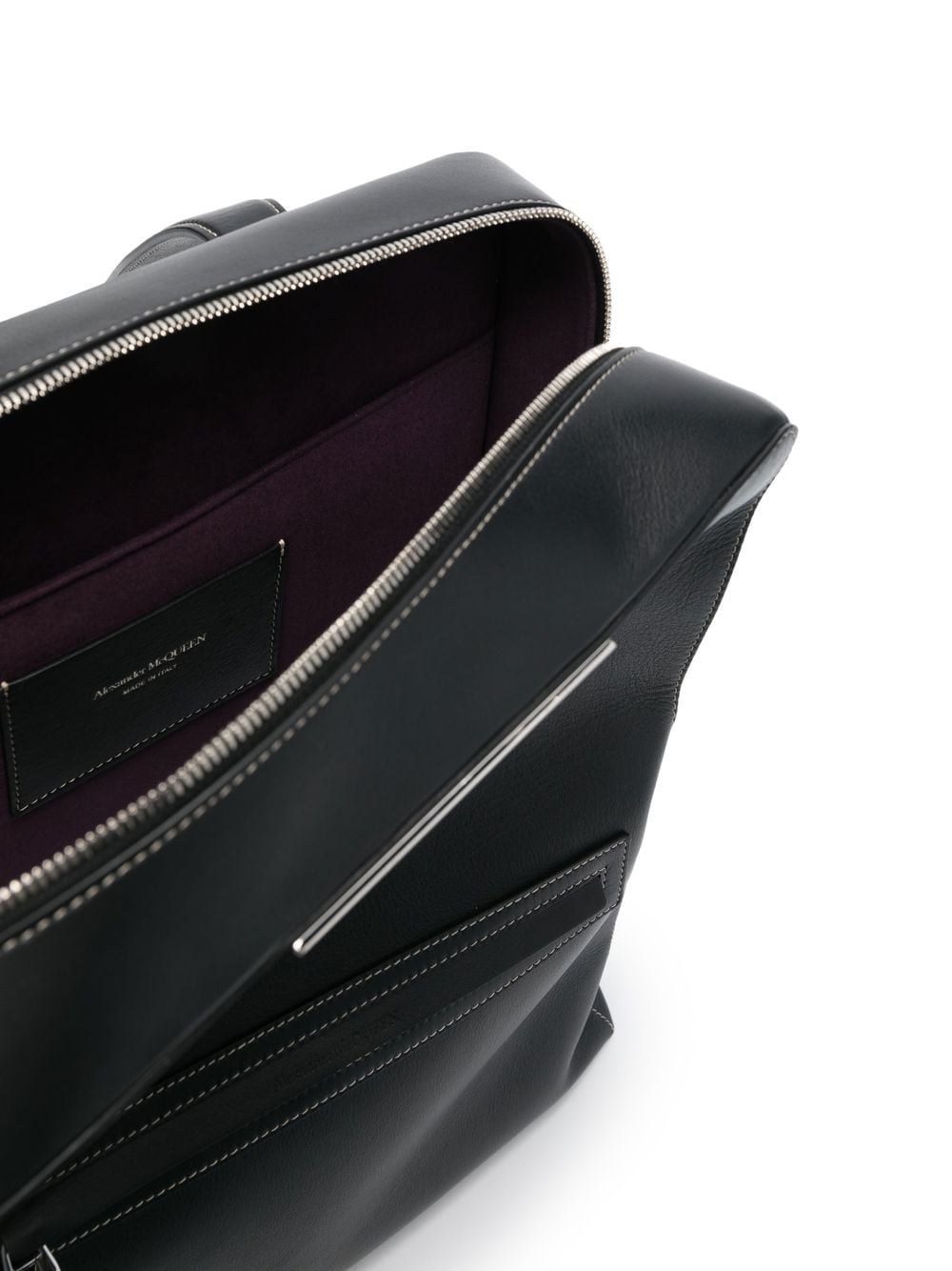 Alexander McQueen signature-handle leather backpack