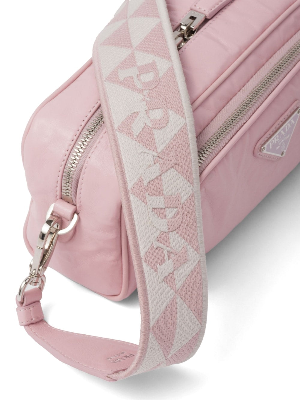 Pra*a logo-plaque shoulder bag