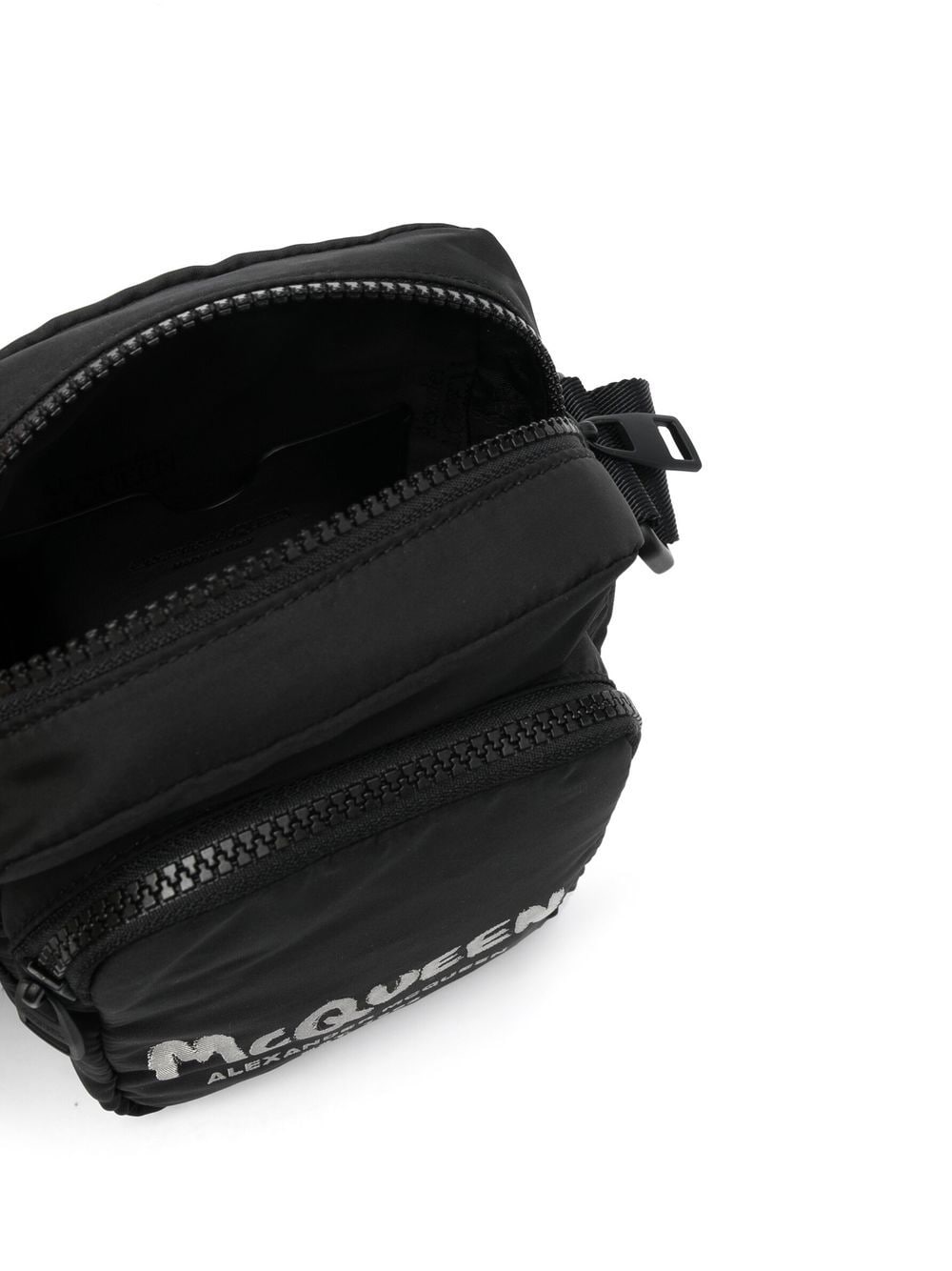 Alexander McQueen graffiti logo-print messenger bag
