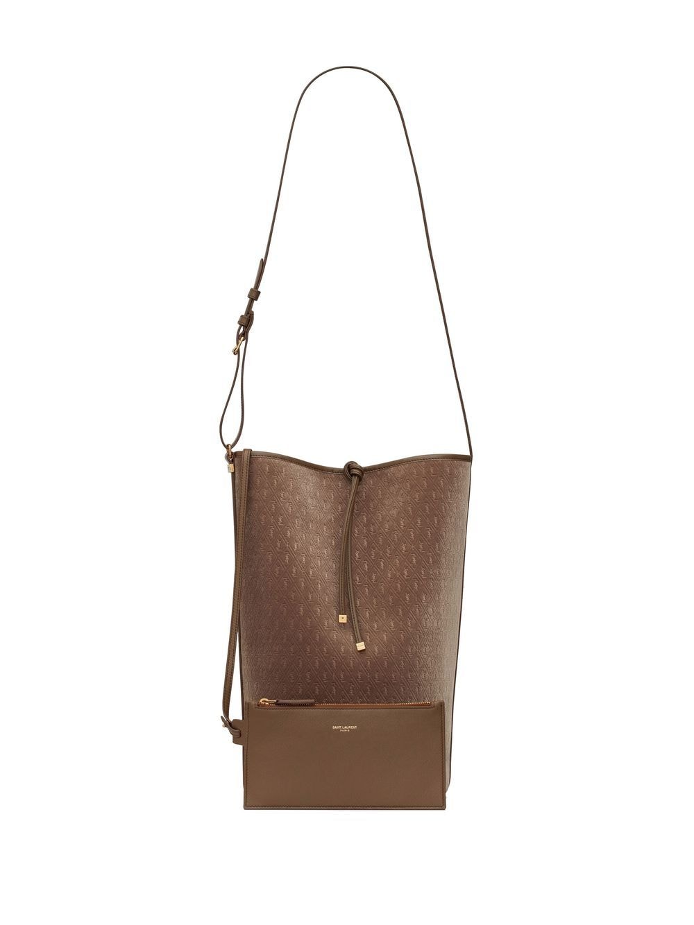 Saint Laurent embroidered monogram bucket bag