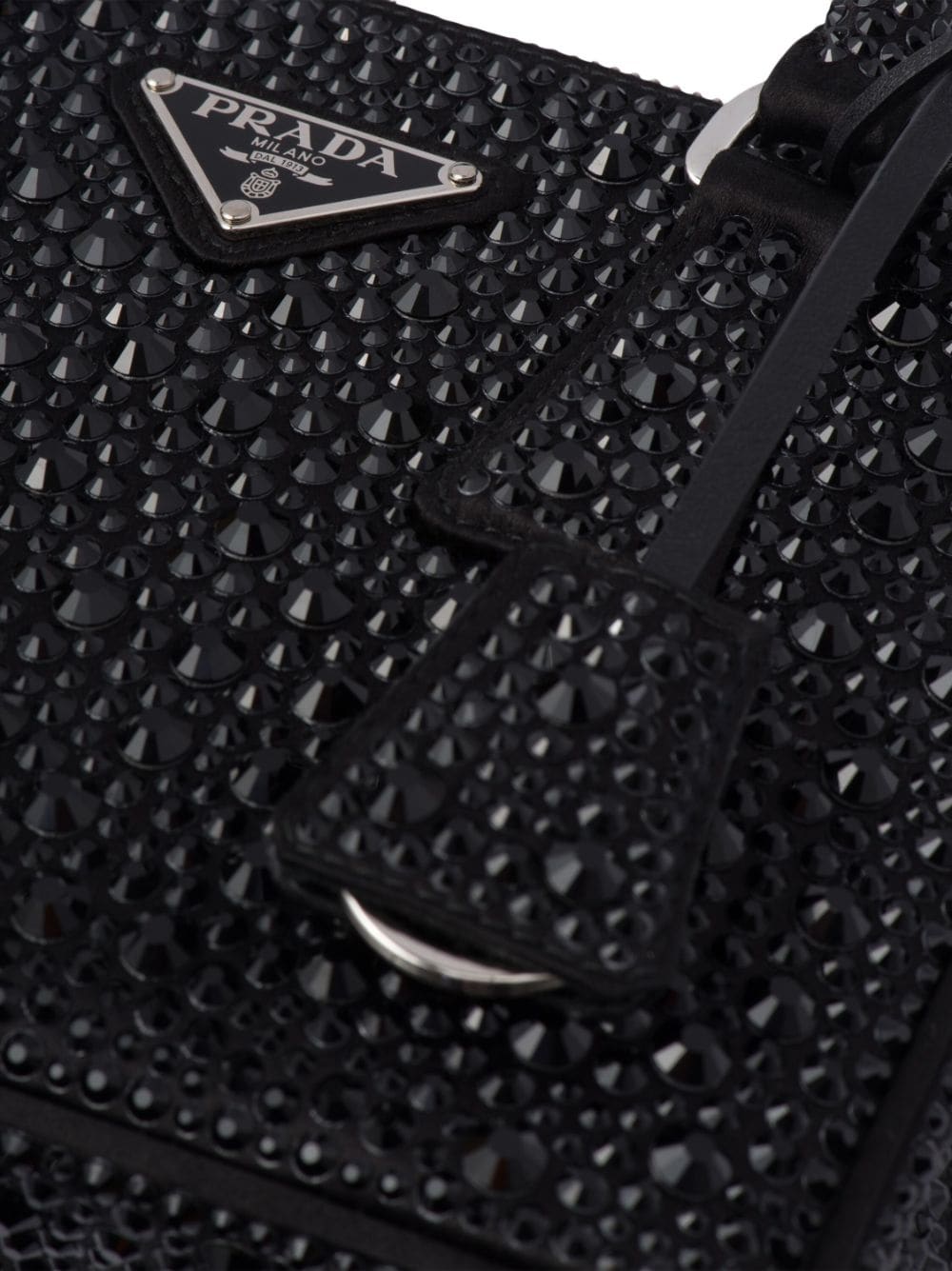 Pra*a galleria crystal-embellished satin mini bag