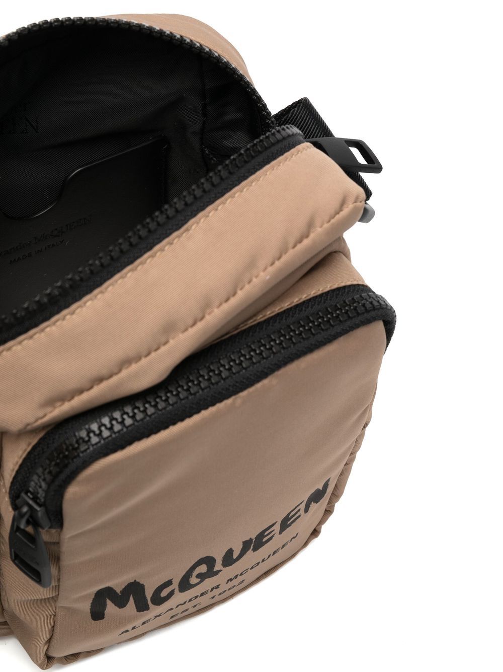 Alexander McQueen logo-print messenger bag