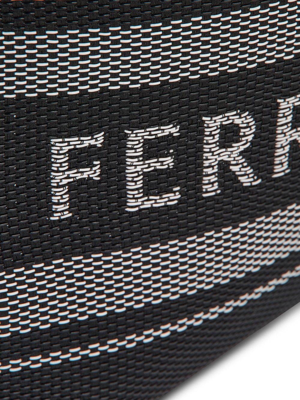 Ferragamo logo-print braided tote bag