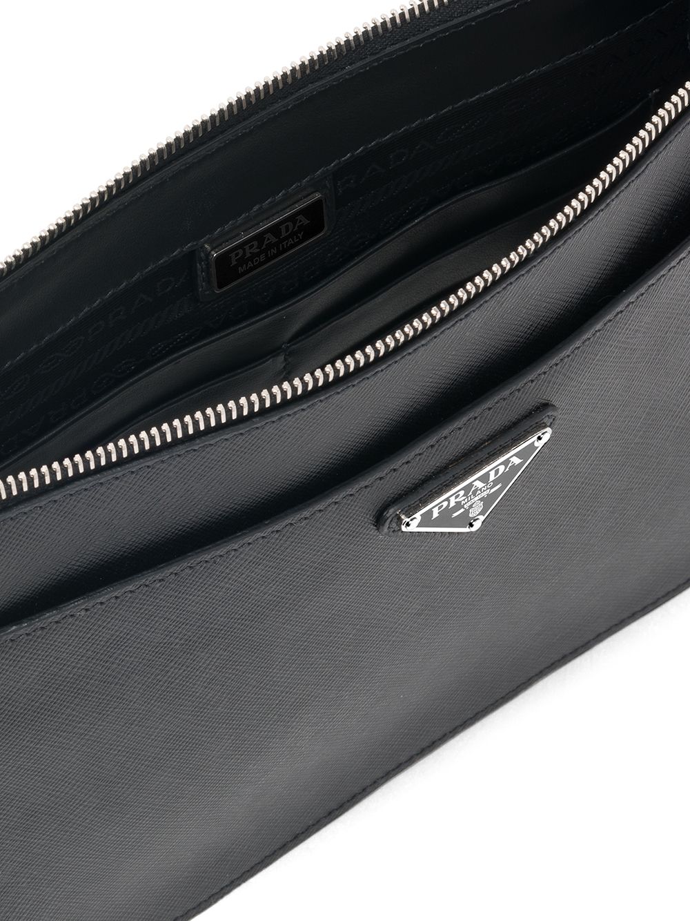 Pra*a logo clutch bag