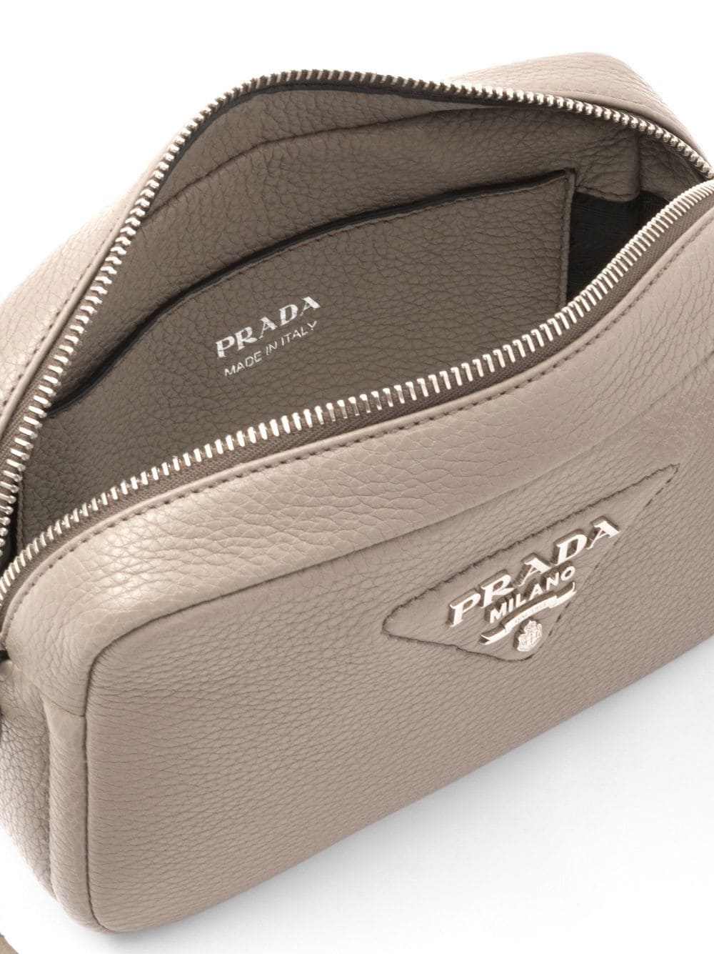 Pra*a logo-plaque small leather bag