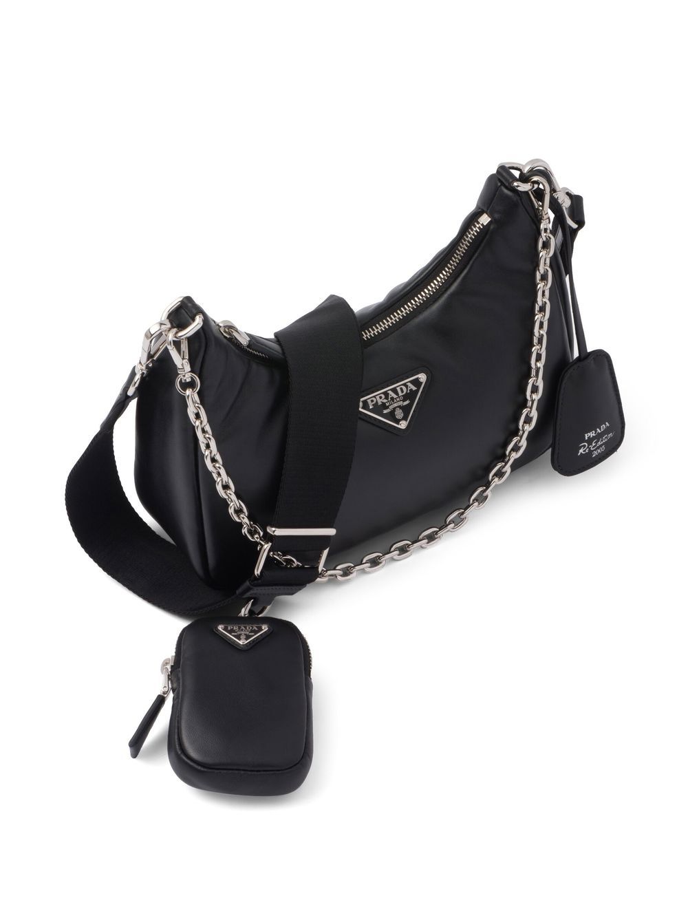 Pra*a re-edition 2005 padded leather shoulder bag