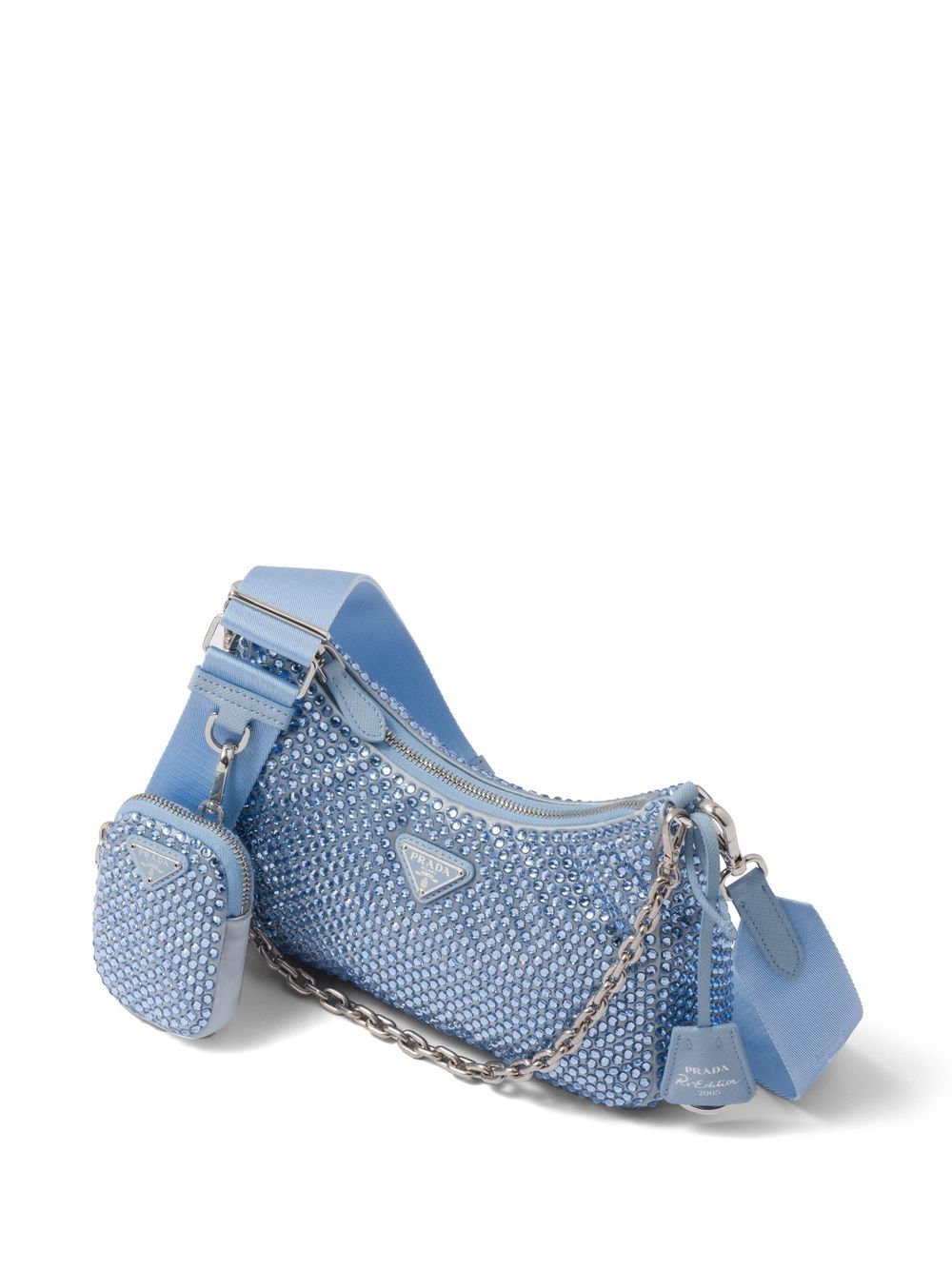 Pra*a re-edition 2005 crystal-embellished shoulder bag