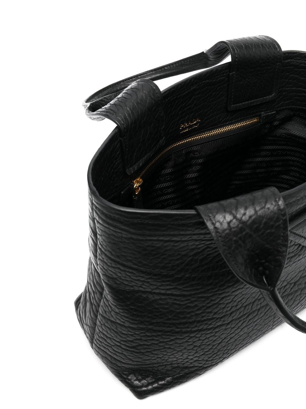 Pra*a logo patch tote bag