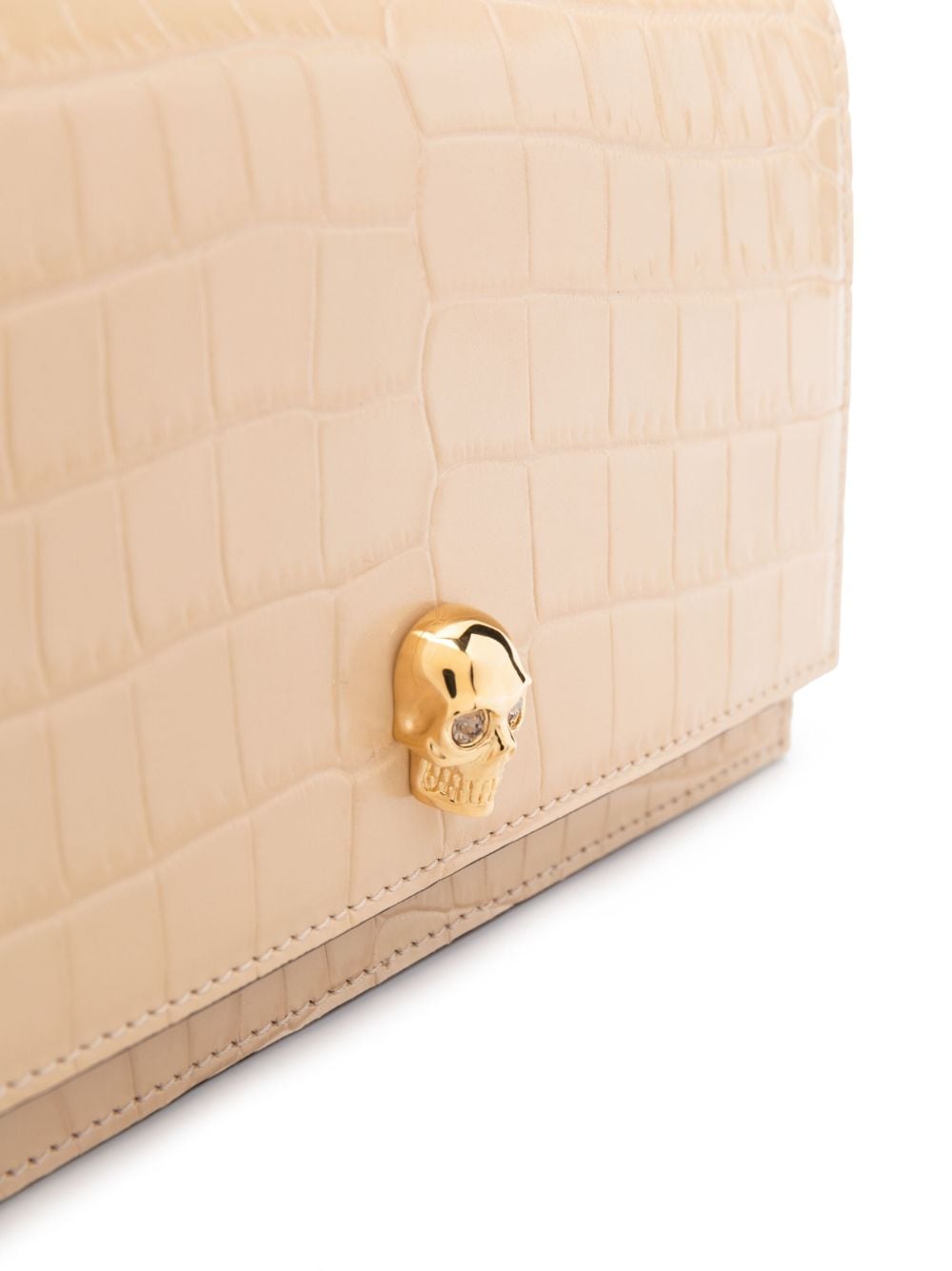 Alexander McQueen crocodile-effect leather shoulder bag