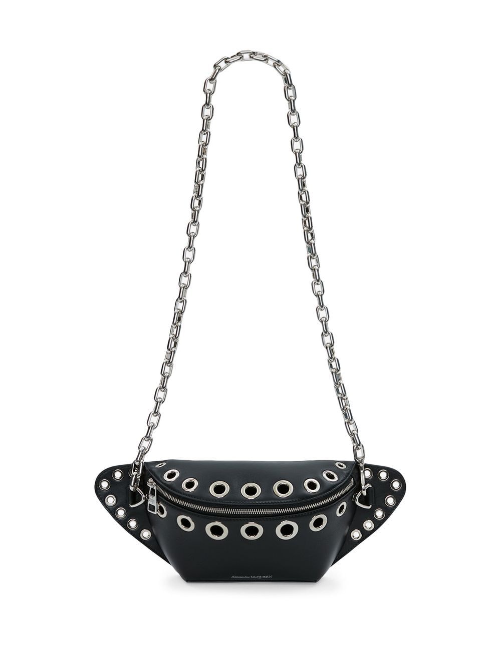 Alexander McQueen Biker punch-holes belt bag
