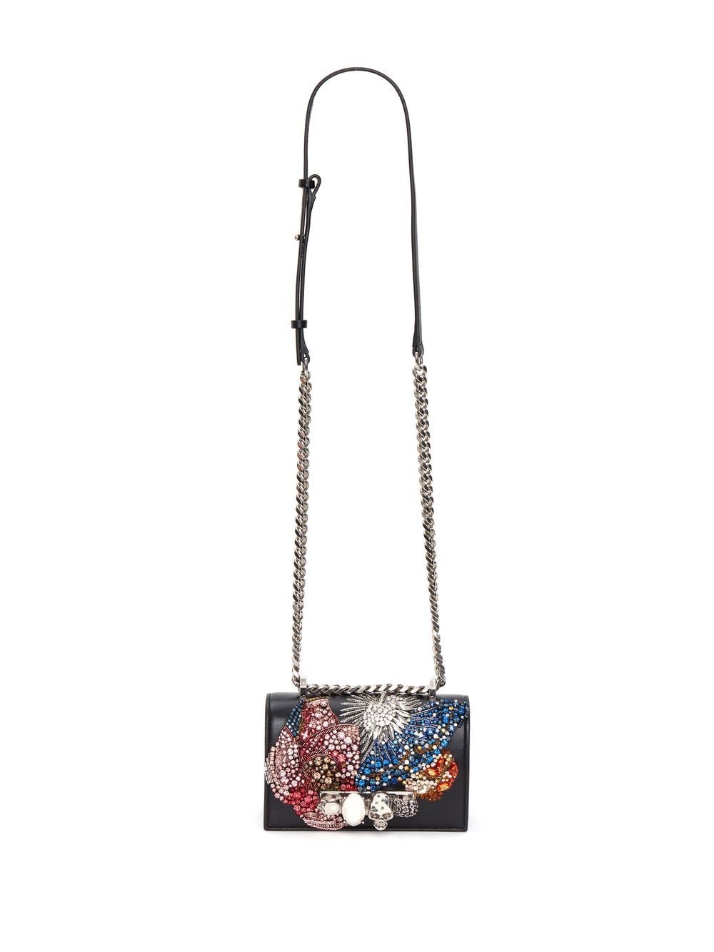 Alexander McQueen crystal-embellished leather mini bag