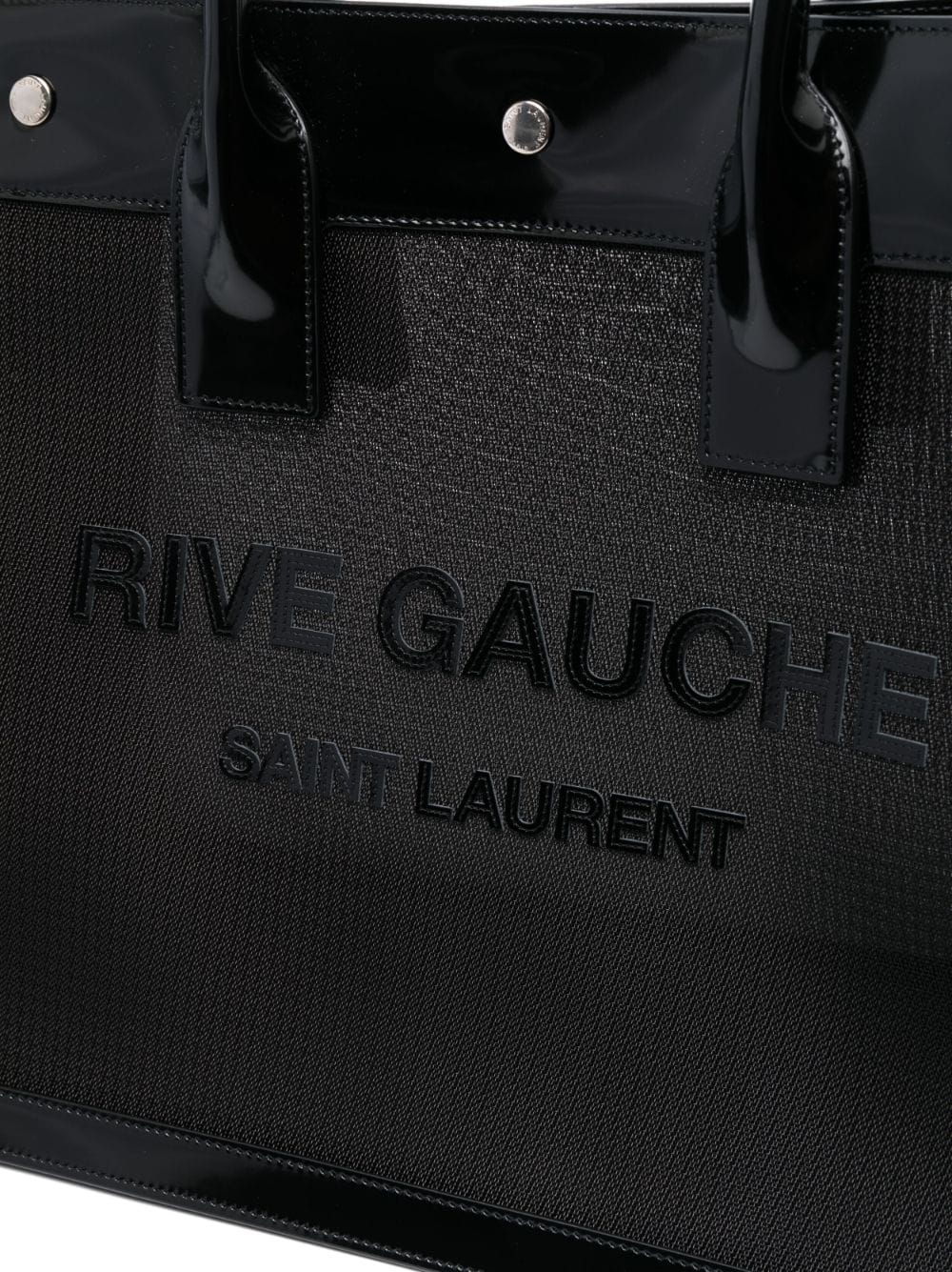 Saint Laurent Rive Gauche patent-finish tote bag