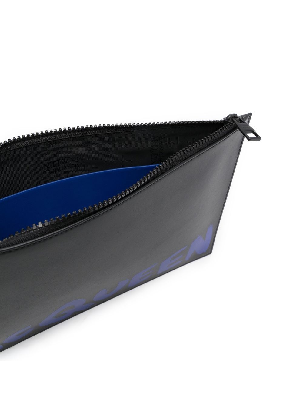 Alexander McQueen Graffiti-print leather clutch bag