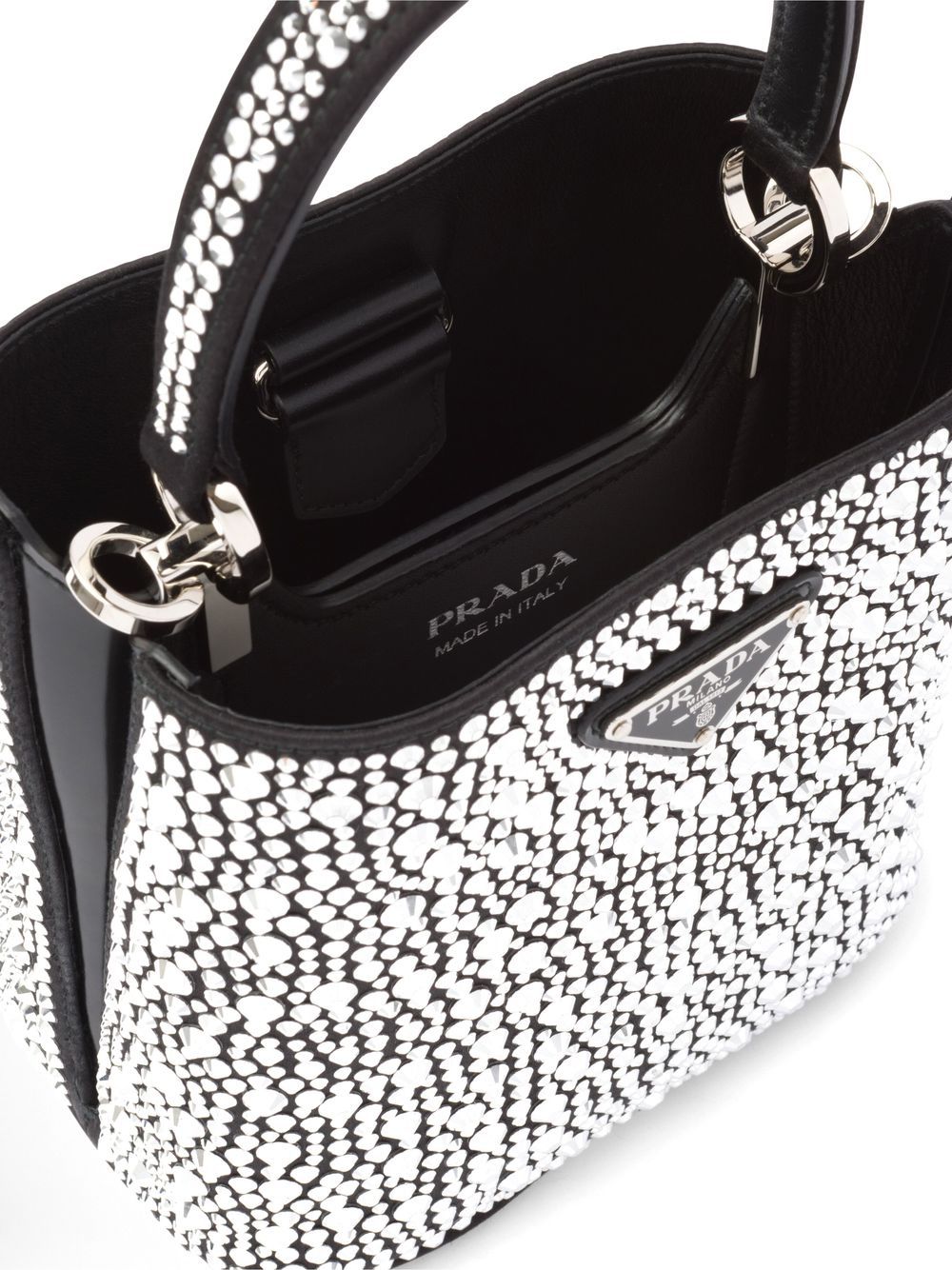 Pra*a small panier crystal-embellished tote bag