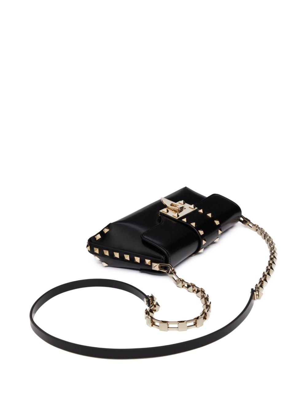 Valentino Garavani Rockstud brushed-leather shoulder bag