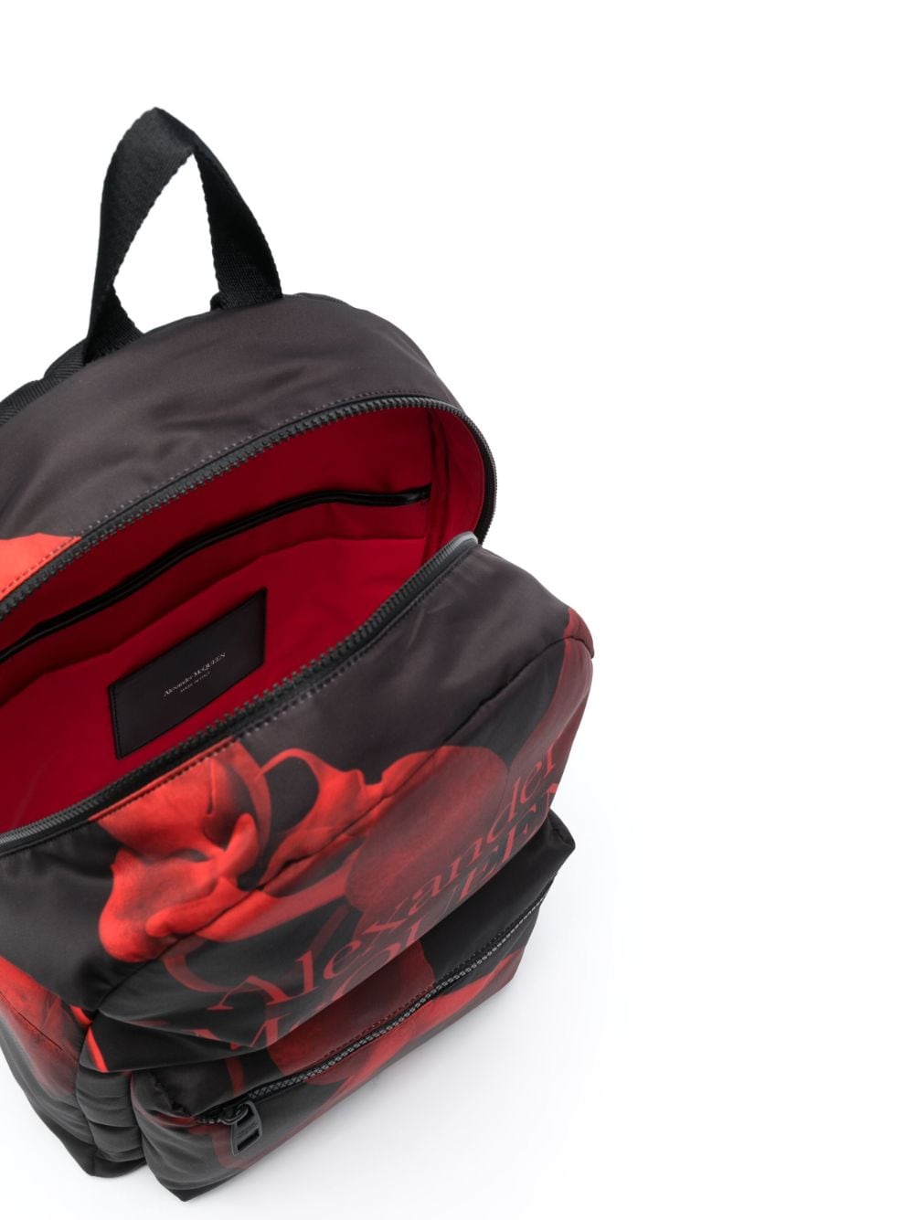 Alexander McQueen logo abstract-pattern print backpack