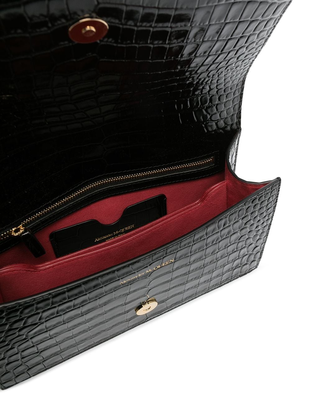 Alexander McQueen embossed knuckleduster shoulder bag