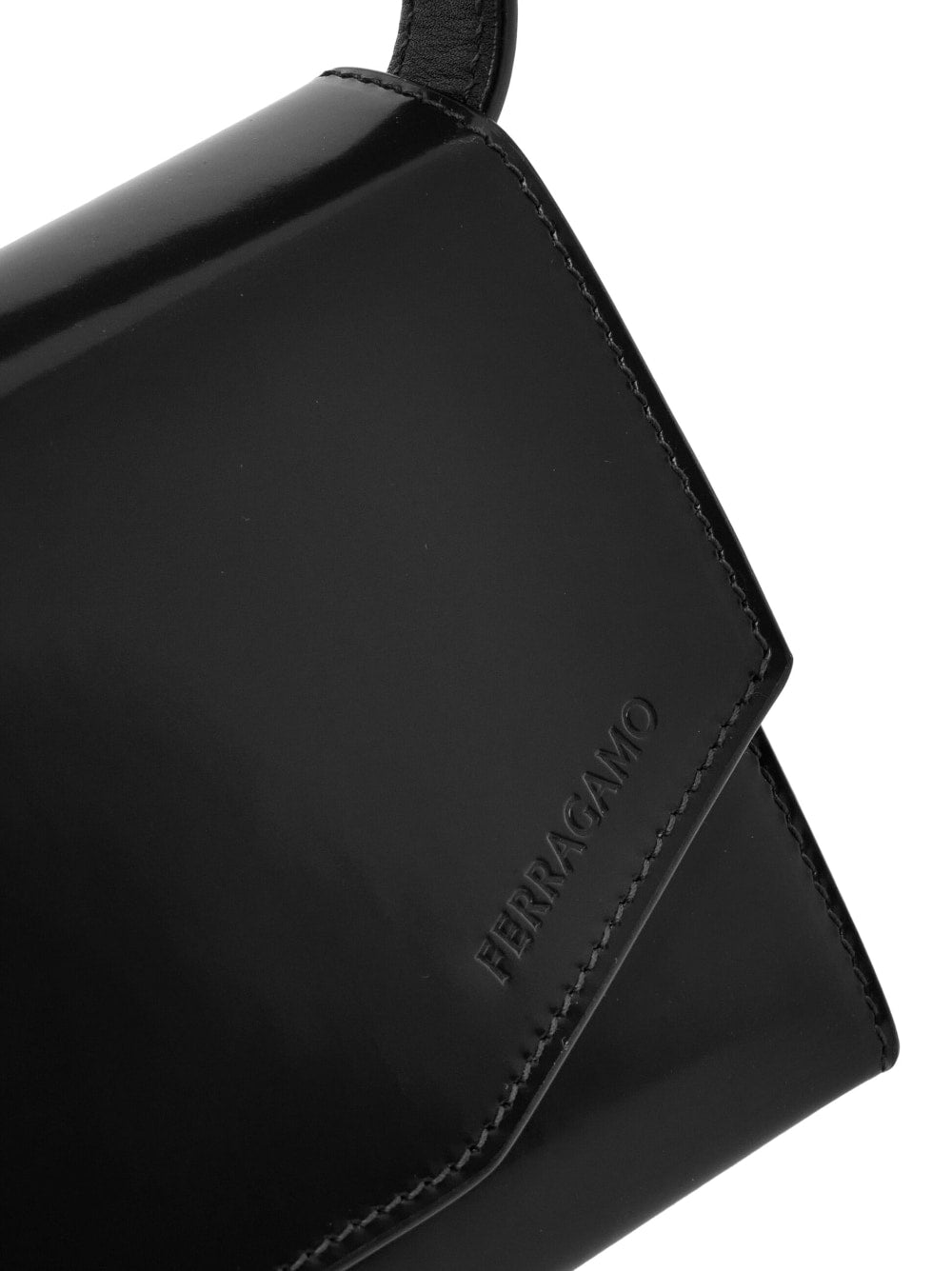 Ferragamo geometric leather clutch