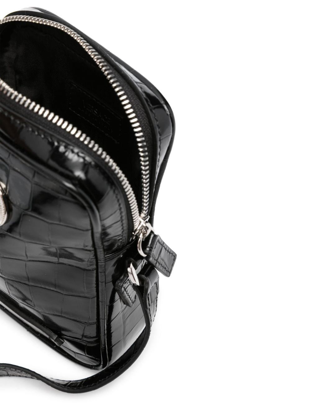 Versace croc-embossed crossbody bag