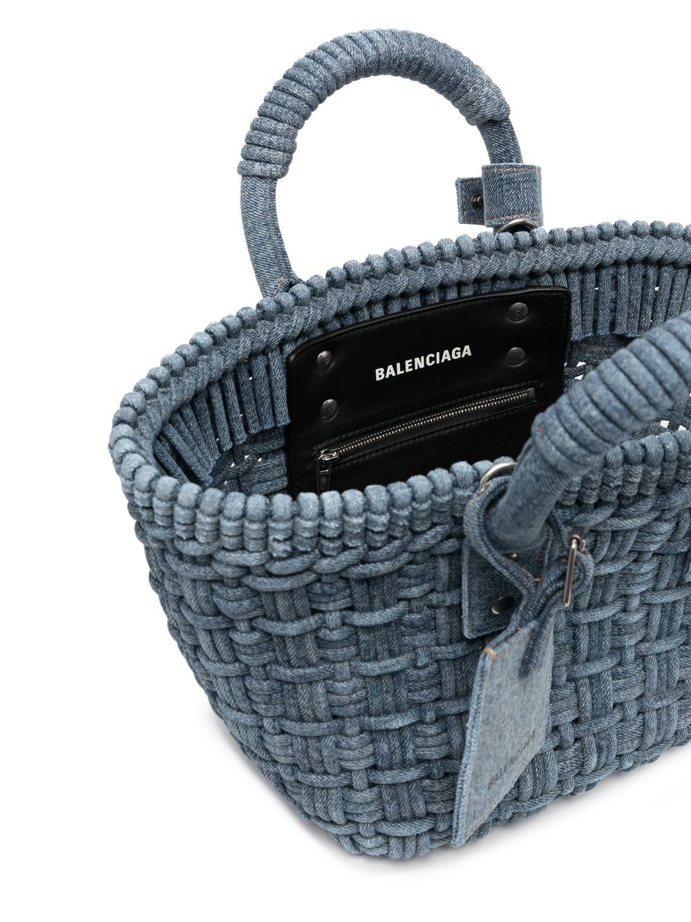 Ba*len*cia*ga bistro denim bascket bag