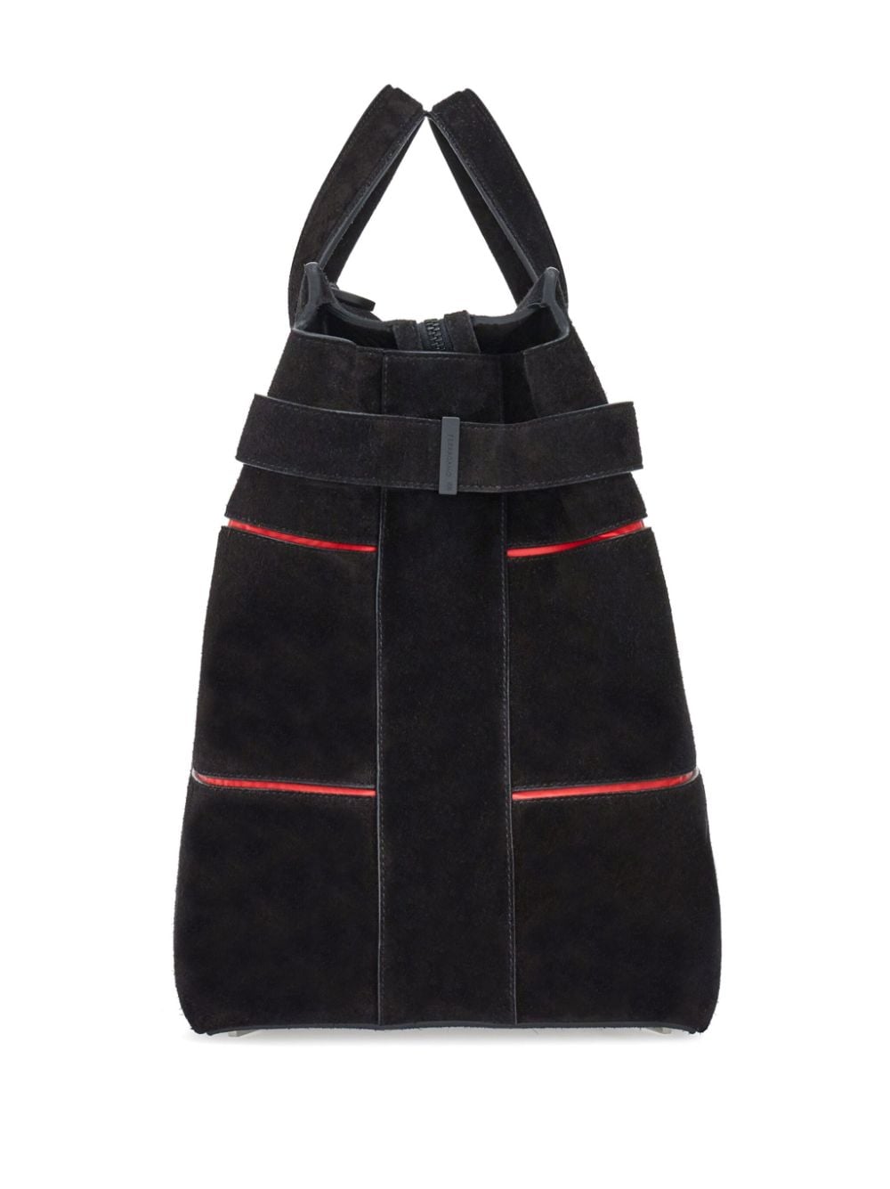 Ferragamo Gancini-plaque suede tote bag