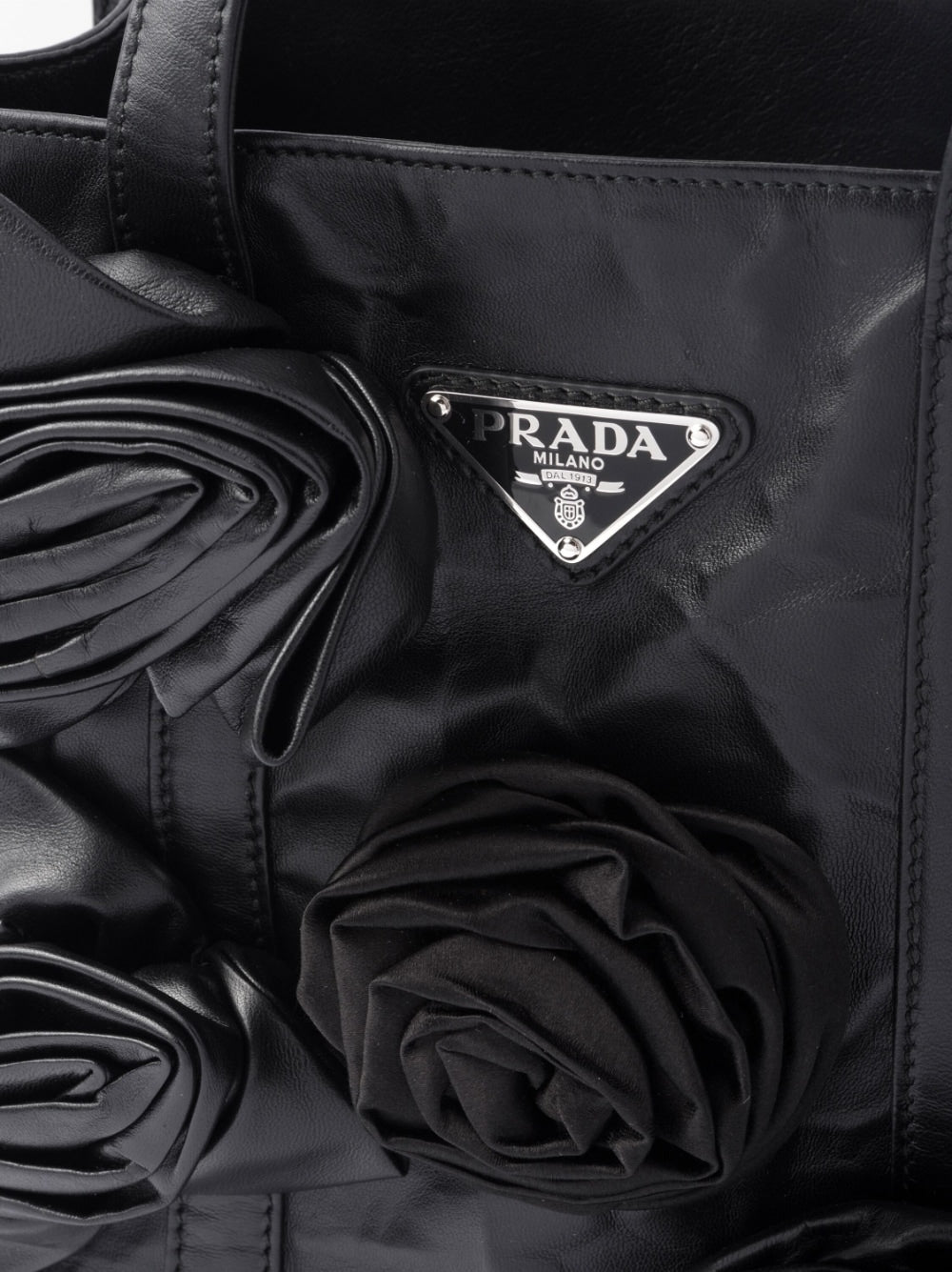 Pra*a mini floral-appliqué tote bag