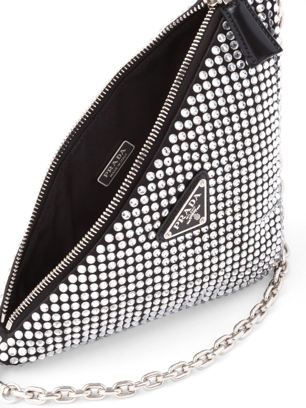 Pra*a Pra*a triangle crystal-embellished bag