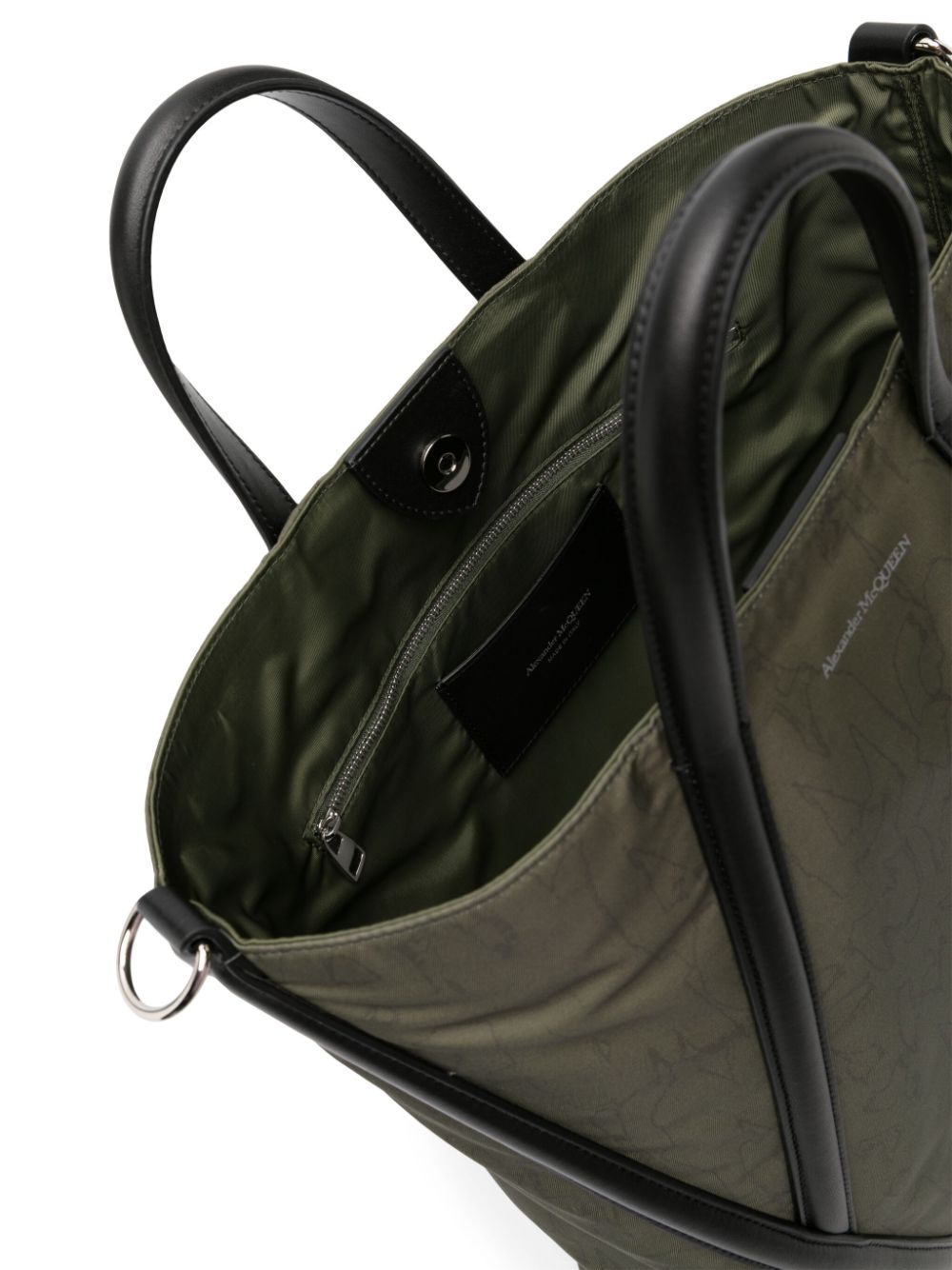 Alexander McQueen panelled-leather gabardine bag