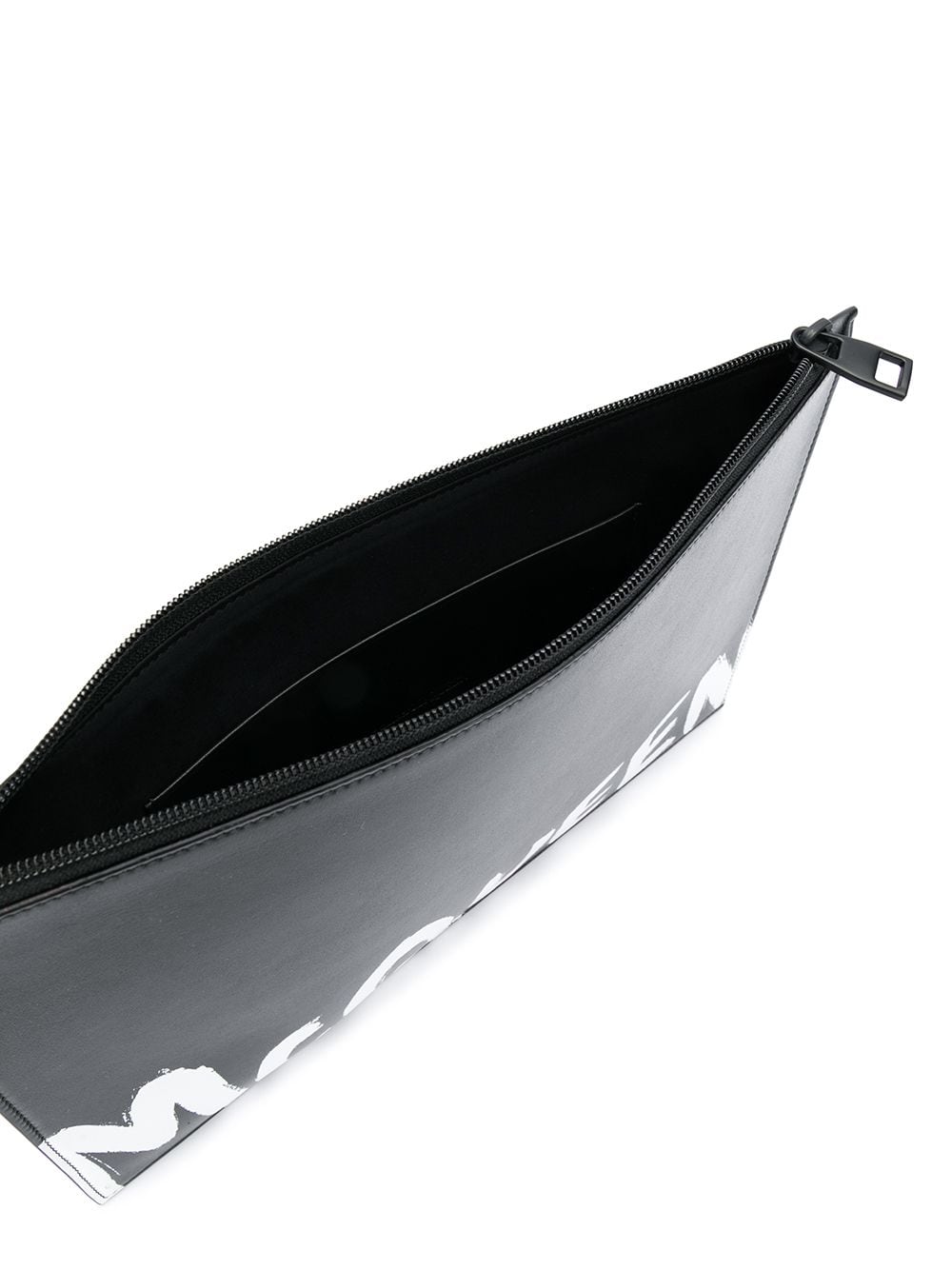 Alexander McQueen contrast logo print clutch