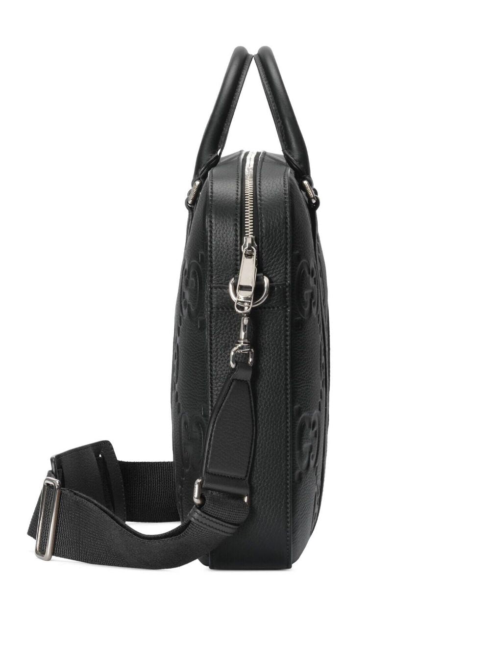 G*u*i debossed-logo laptop bag