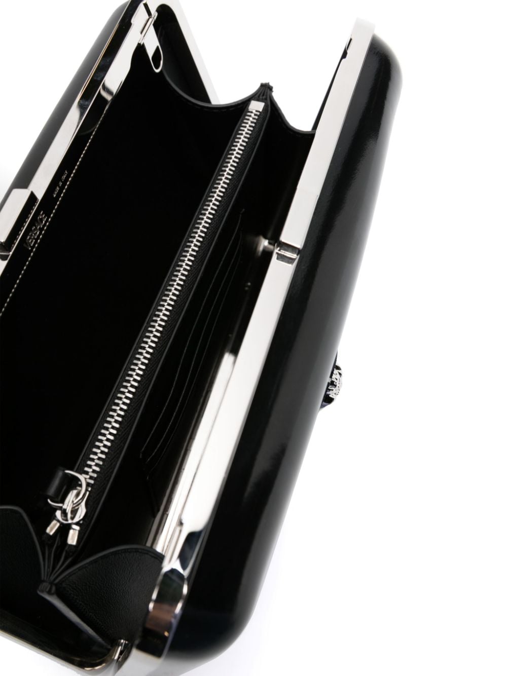 Versace logo-plaque leather shoulder bag