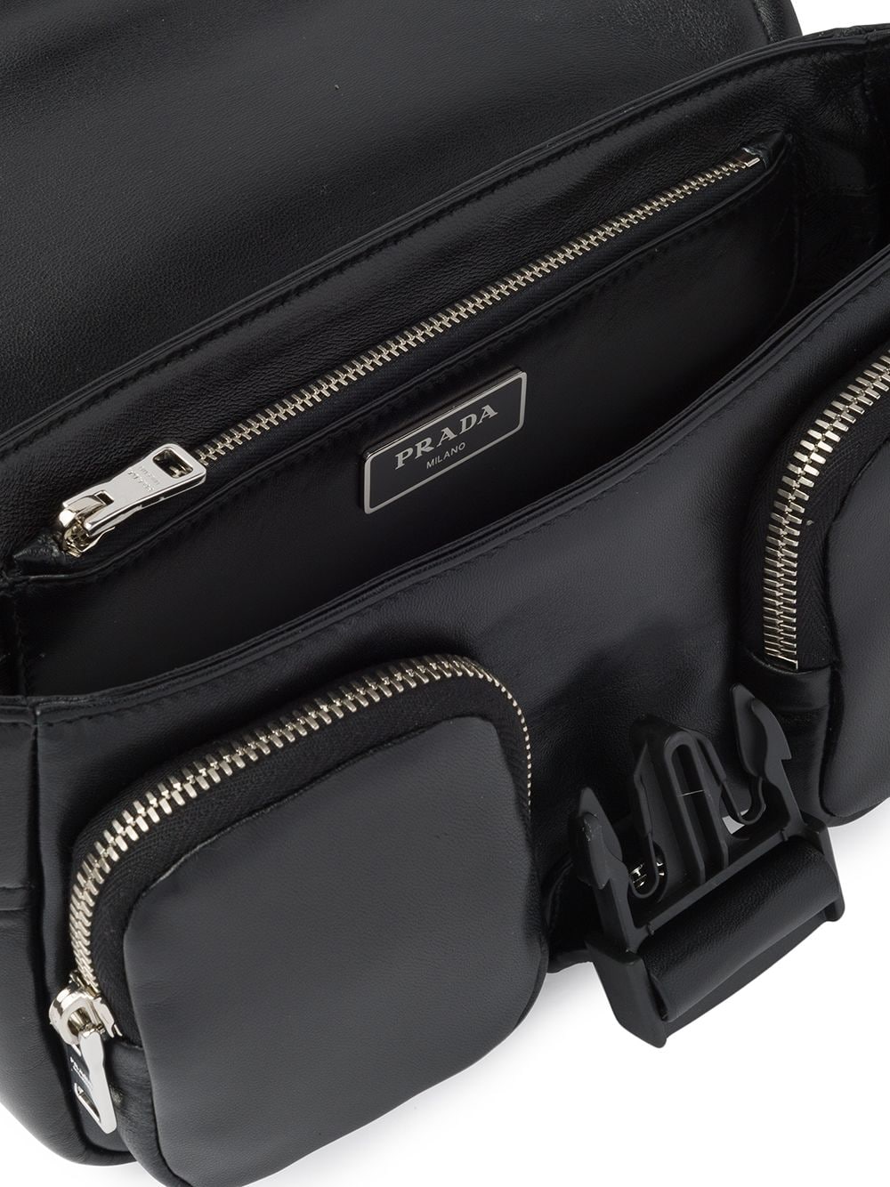 Pra*a pocket nappa leather bag