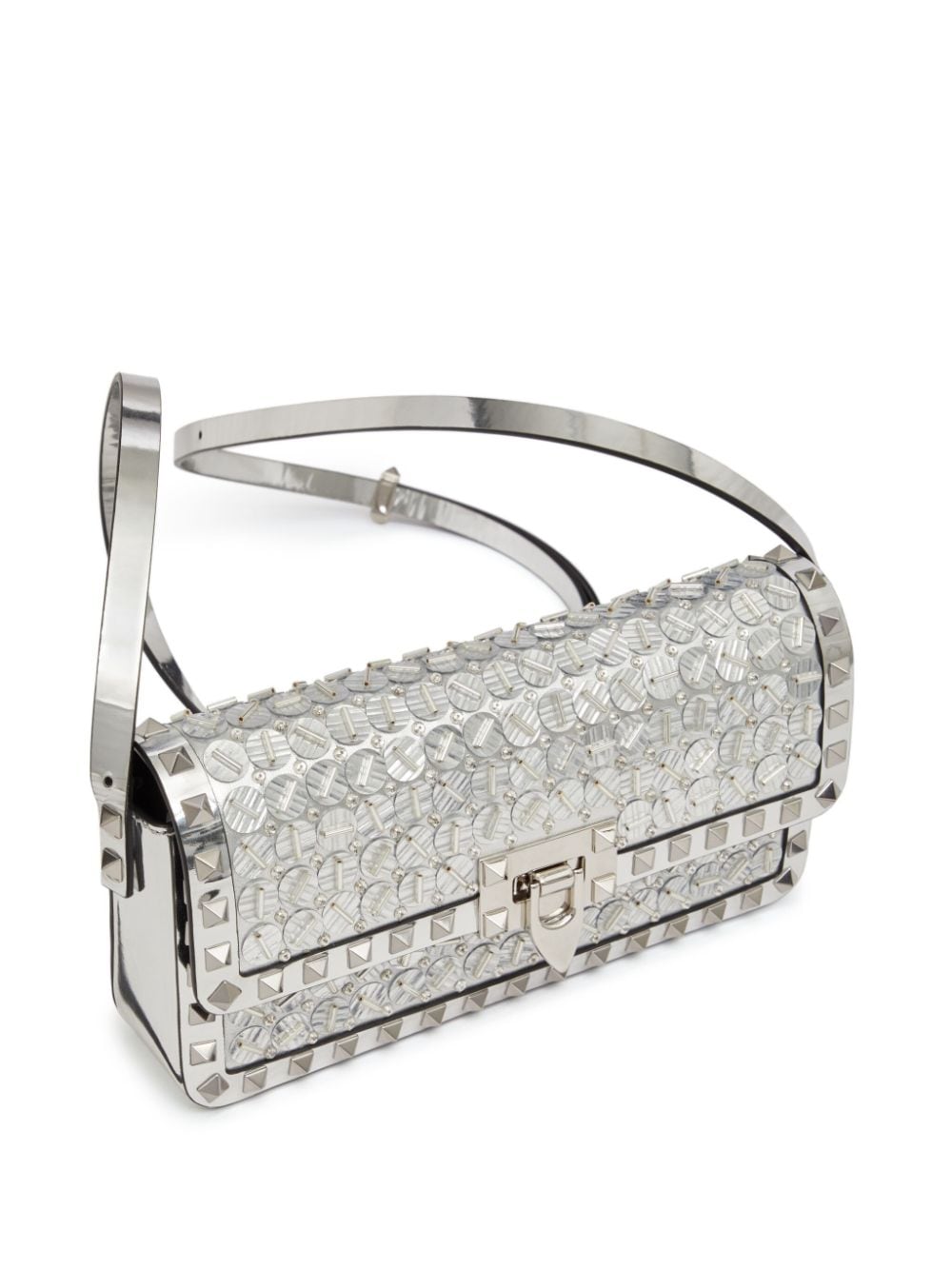 Valentino Garavani Rockstud23 E/W embroidered shoulder bag