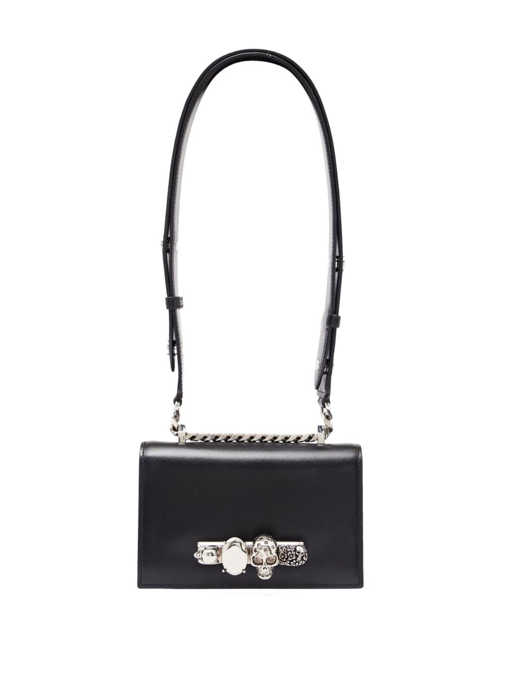 Alexander McQueen skull-motif leather shoulder bag