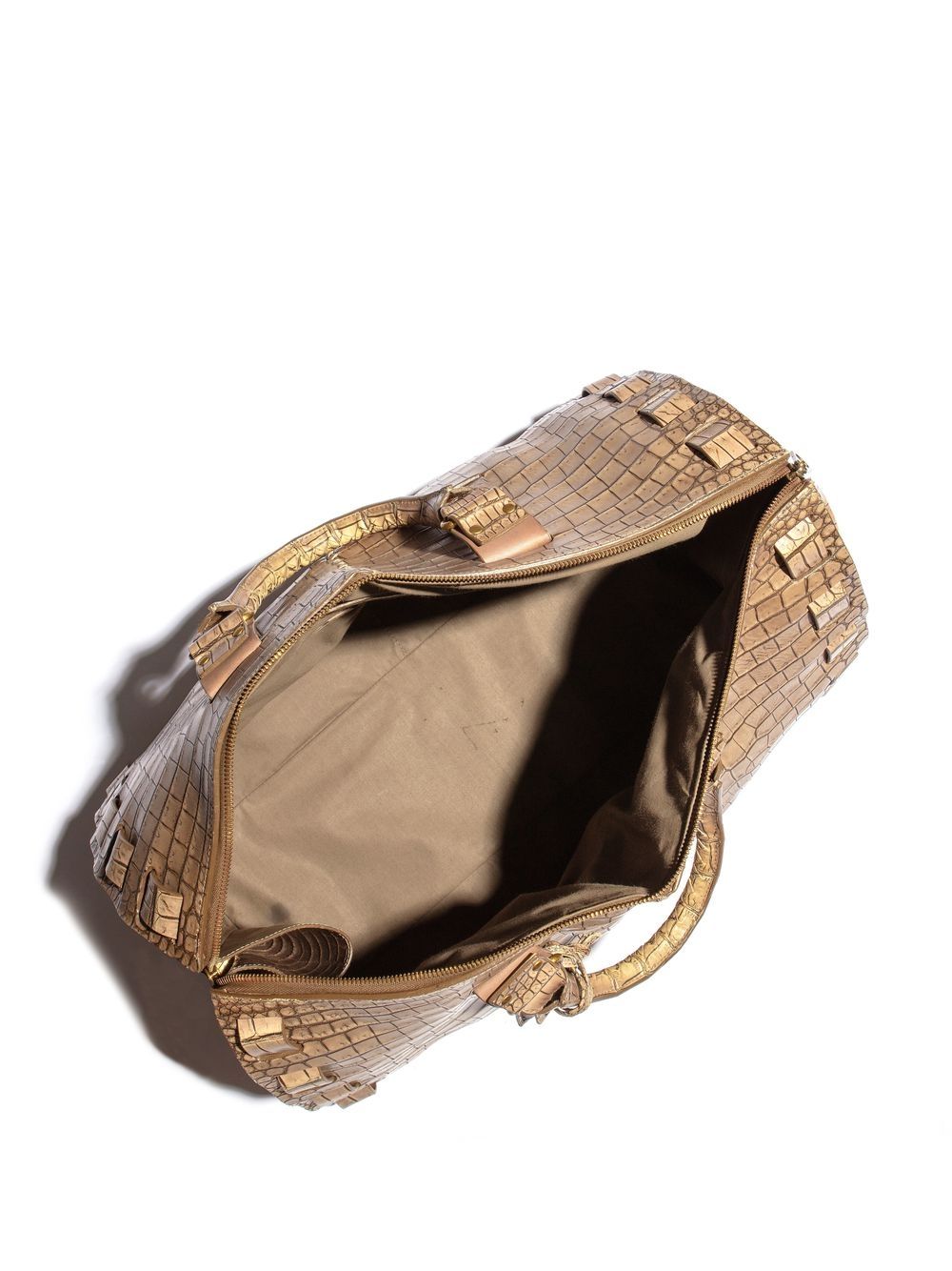 Bo*te*ga ve*ne*ta   crocodile-effect weekend duffle bag