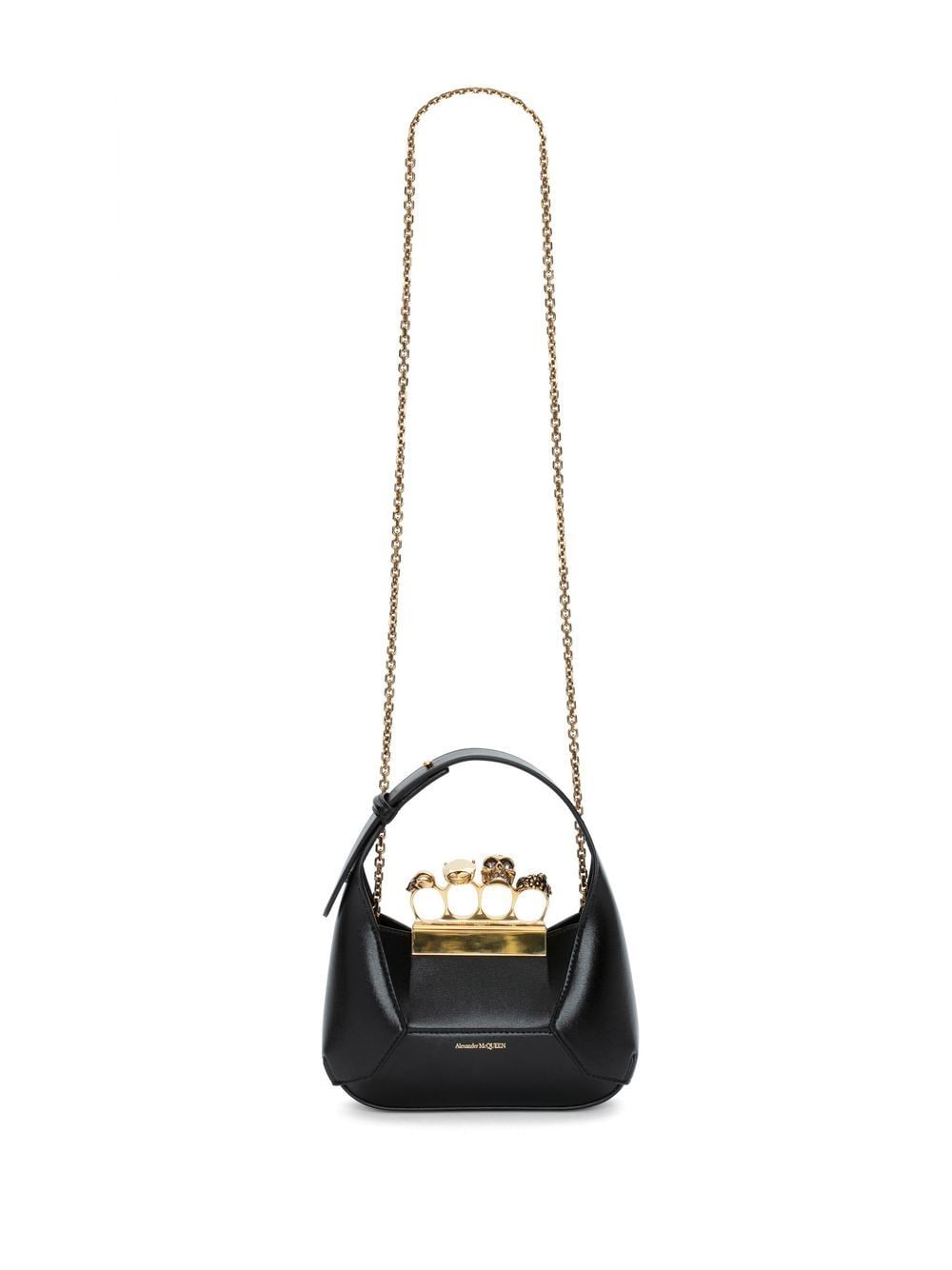 Alexander McQueen Jewelled Hobo leather mini bag