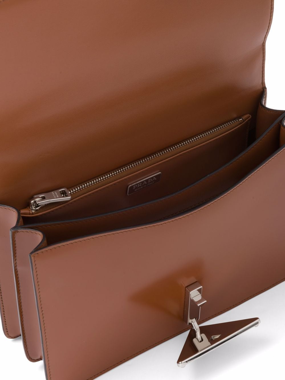 Pra*a emblème triangle-logo leather shoulder bag