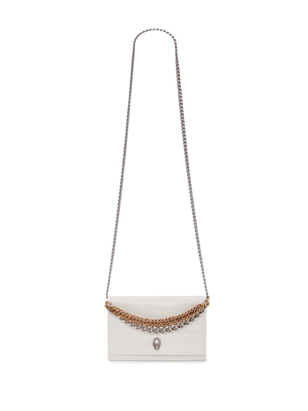 Alexander McQueen leather skull-stud bag