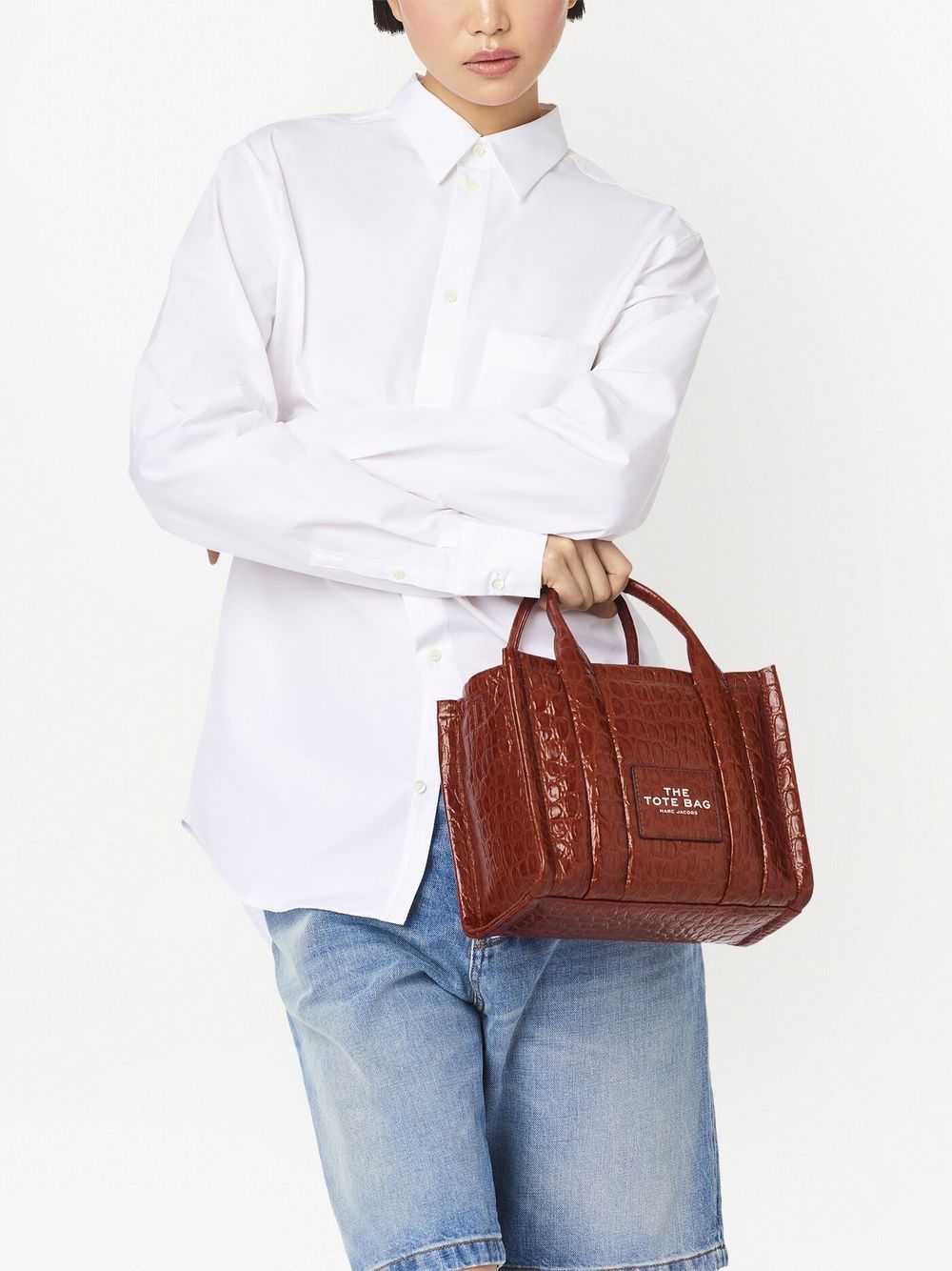 Marc Jacobs The Croc-Embossed Small Tote bag