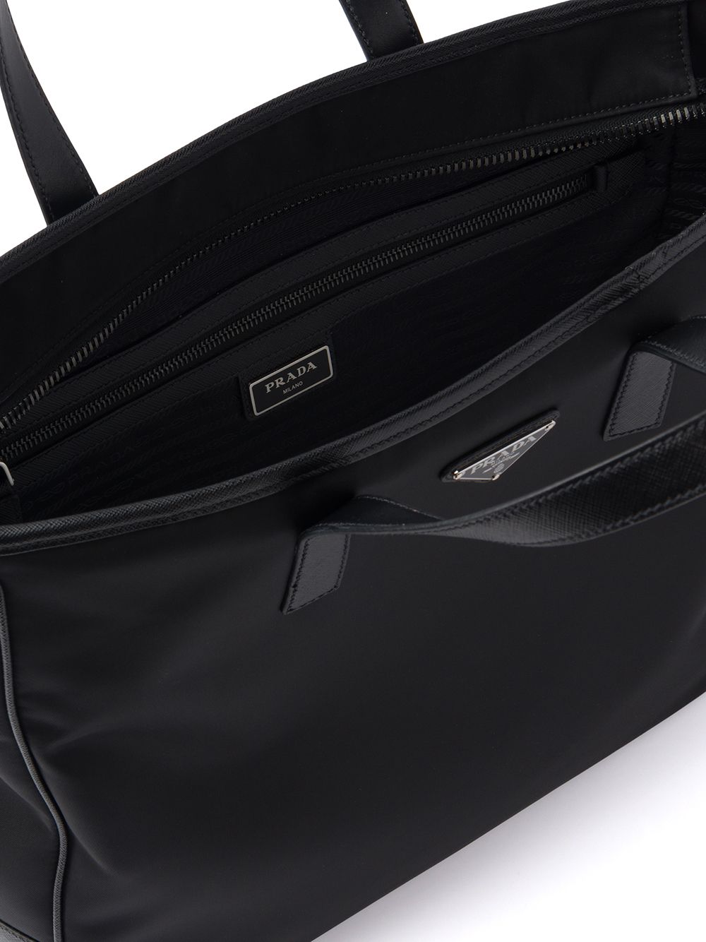 Pra*a re-nylon logo tote bag