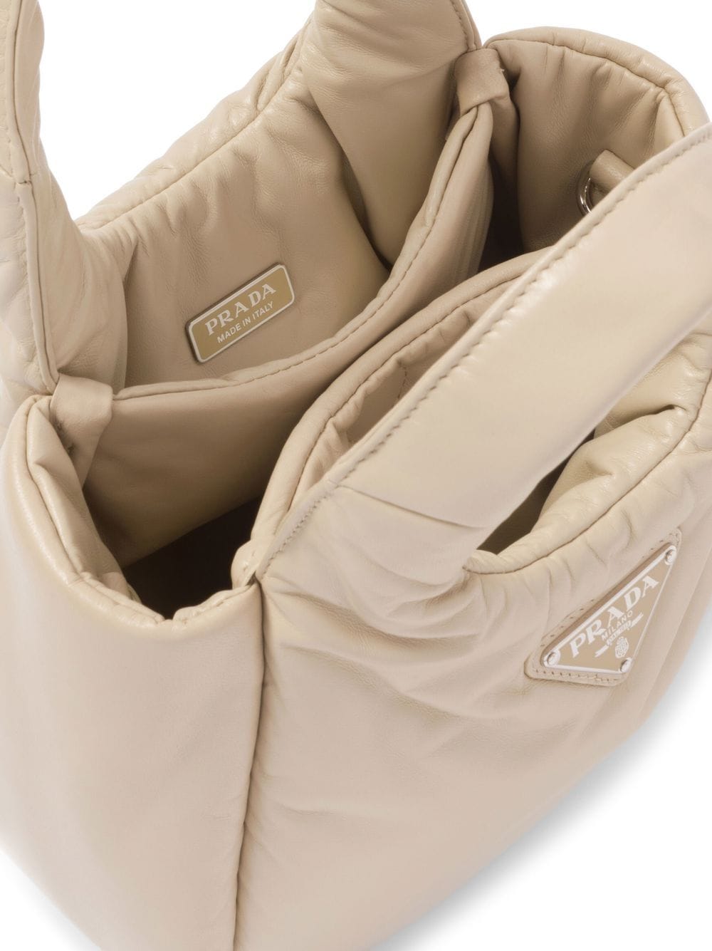 Pra*a small padded nappa-leather bag